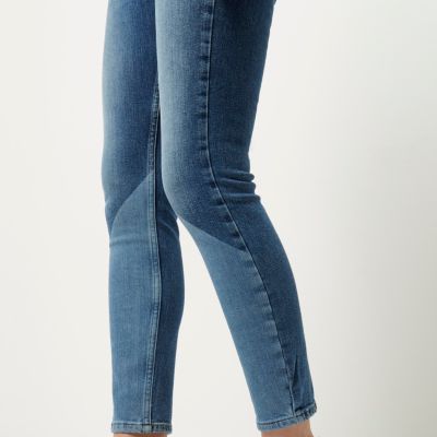 Mid blue wash Lori panel jeans